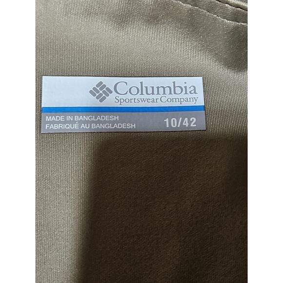 Columbia Shorts Women’s 10 Khaki Board Shorts Zip Pockets Drawstring - Picture 4 of 11